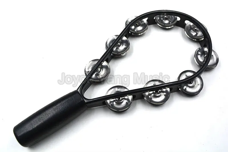 Alice Racket Shape Tambourine Percussion Handbell Ring Tambourine