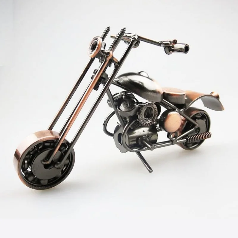15CM small creative iron motorcycle model metal crafts Desk ornament