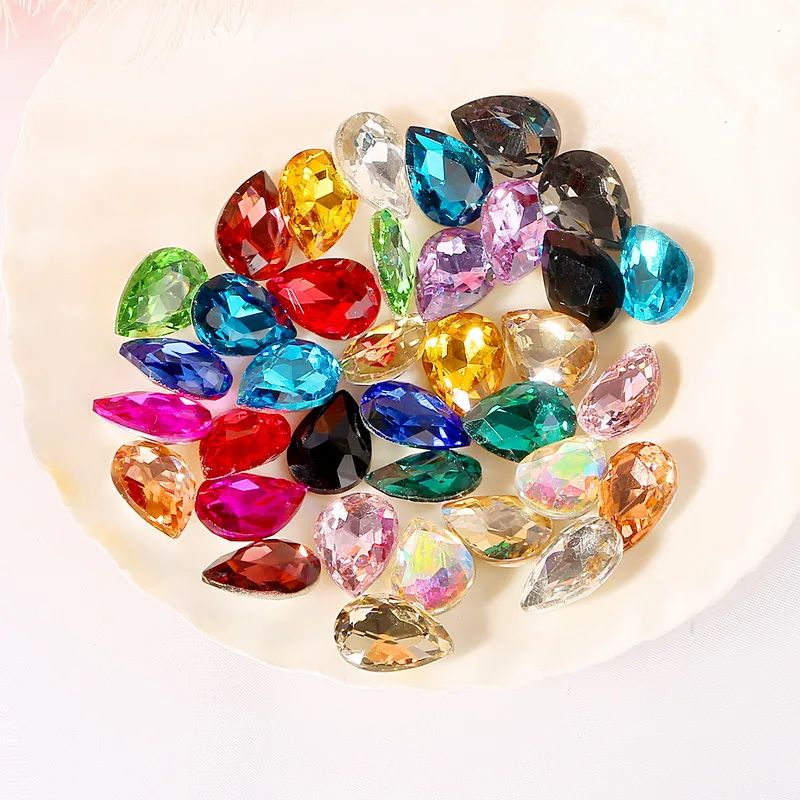 Vibrant 3D Crystal Glass Nail Art Rhinestones for Dazzling DIY Manicures