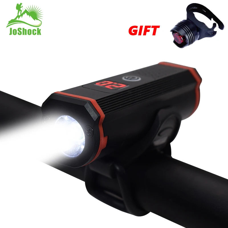 

JOSHOCK NEW LED Bicycle Light Mountain Bike Usb Waterproof T6 Charging Headlights Night Riding Light with Rear View Light