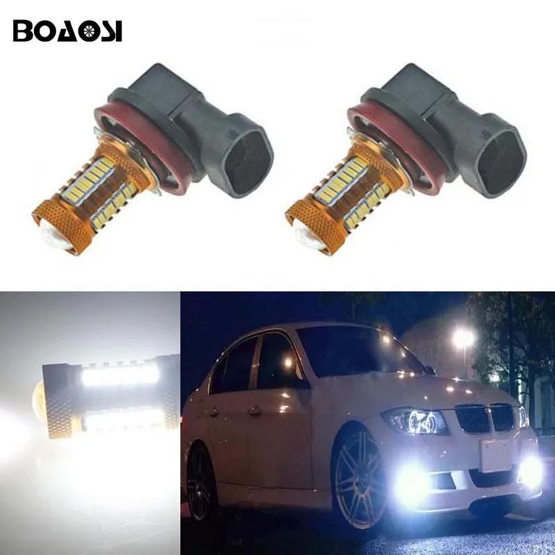 

BOAOSI 2x 9006 HB4 4014SMD LED Fog Light Bulb No Error Lamp For BMW E63 E64 E46 330ci