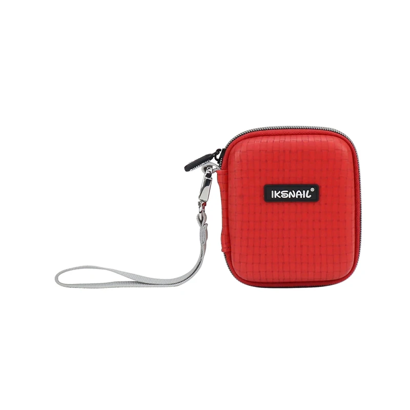 IKSNAIL Shockproof Hard Drive Carrying Earphone Case Pouch Bags For 3 Size Portable External HDD Power Bank Cable Accessories - Цвет: S RED