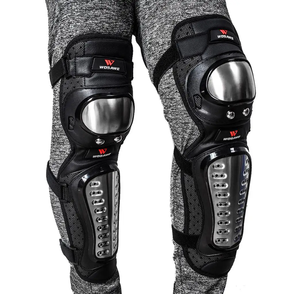 1 Pair Motorcycle Knee Pads Motocross Knee Protector Guard Moto Knee Protector Protective Gear Motorbike Riding Knee Black
