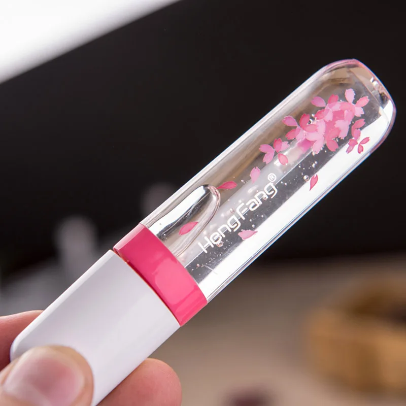 Модный макияж губ водонепроницаемый стойкий блеск для губ изменение цвета детские Губы прозрачный цветок Желейная помада набор для макияжа - Цвет: pink