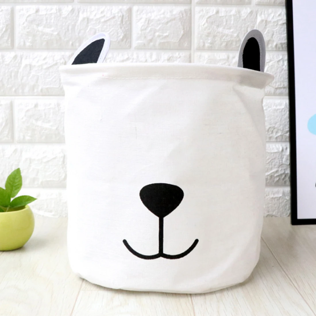 

Simple Waterproof Cotton Laundry Basket Household Folding Cartoon Storage Box Toys Organizer Home Storage Organization Container