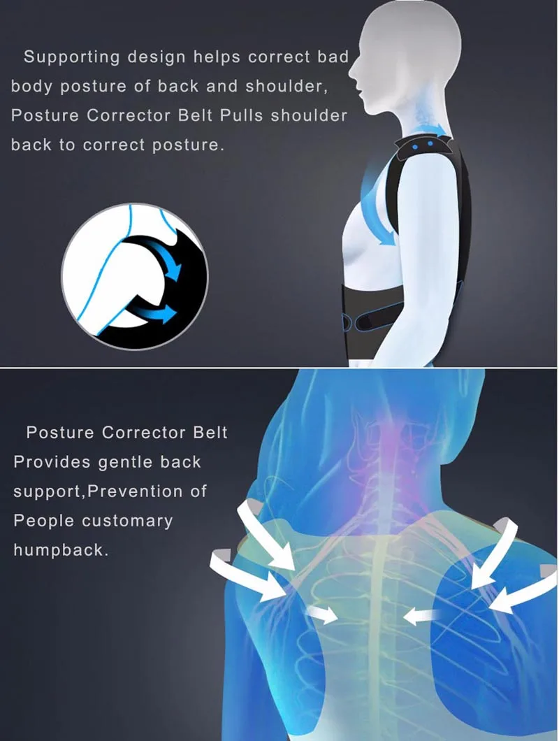1 шт. Корректор осанки для женщин мужчин-корректор осанки-эффективный удобный регулируемая поза корректный Brace-Kyphosis Brace