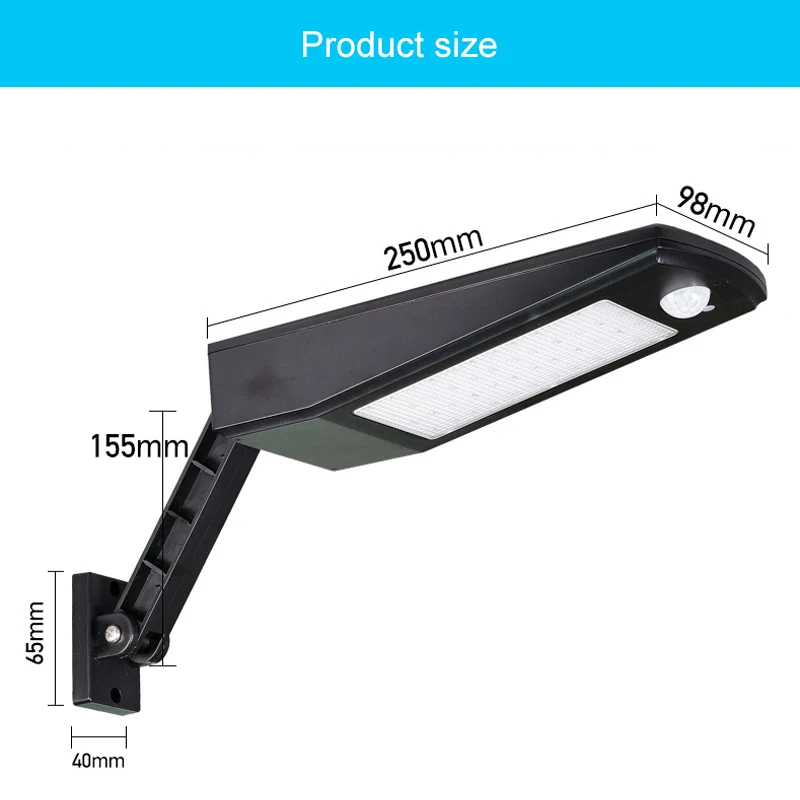 Gitex ao ar Sensor de Movimento Solar para Iluminação do Jardim Luz à Prova Luz de Parede Livre Solar Dauto Água Auto Pir Ajustável Lâmpada 48 Led 7 Cheap Lâmpadas solares