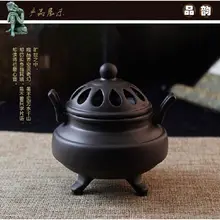 Фиолетовая глина штатив лампа для ладана горелка, курильница, алос, башня для благовоний, сандаловая ароматическая палочка, Будда, onsale