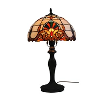 1" Винтаж барокко цветное Стекло Тиффани настольная Европейская лампа Искусство ручной стержень, для кафе, для прикроватная настольная лампа для спальни чтения TL156