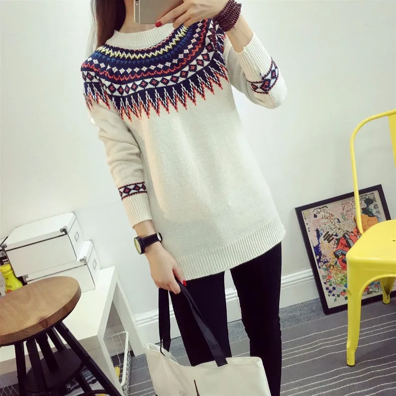 

2019 Fashion spring Autumn new women's Cute cartoon Pattern loose comfortable 2 styles style girl's sweater knitwear IP112