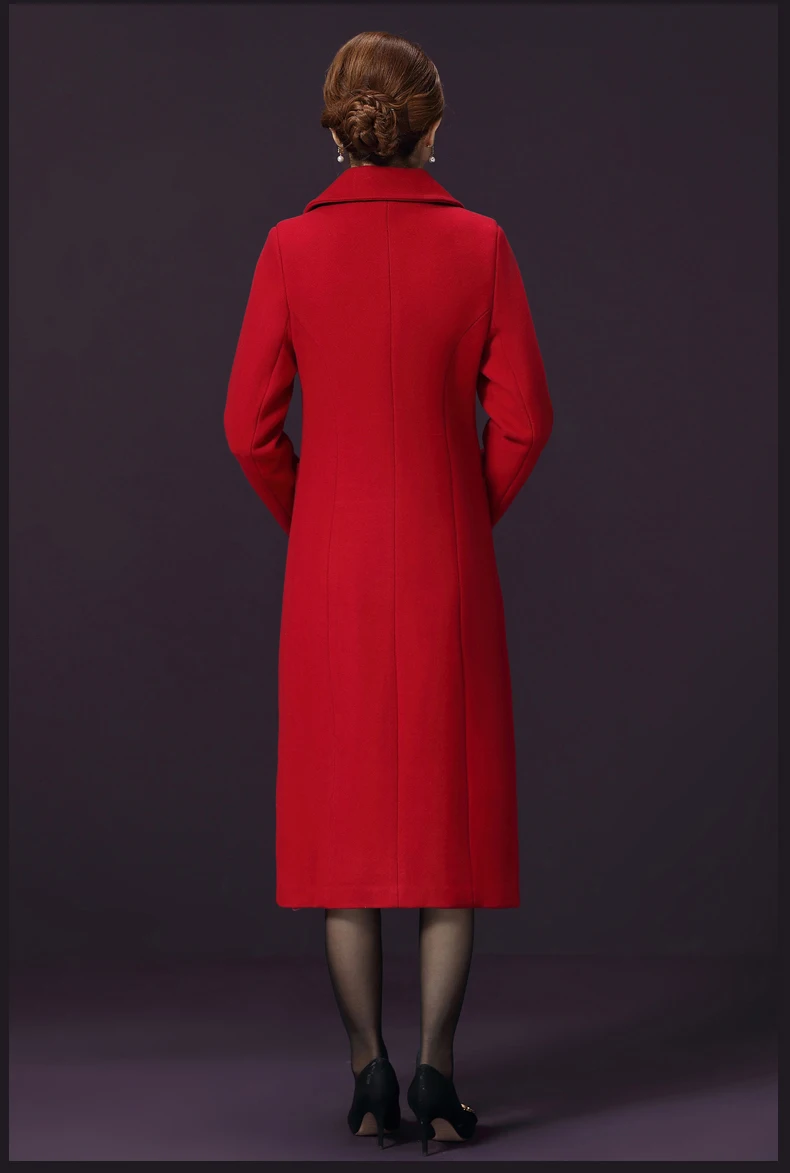 Zihon Manteau Style Mode Automne Tempérament Red Nouveau Bh4f Femelle bh4f Boutonnage D'hiver De Grand 468b Coréenne Vêtements Laine Femmes Code Version 8612 Double Xxxxl 2018 À UWxw8AXxgq