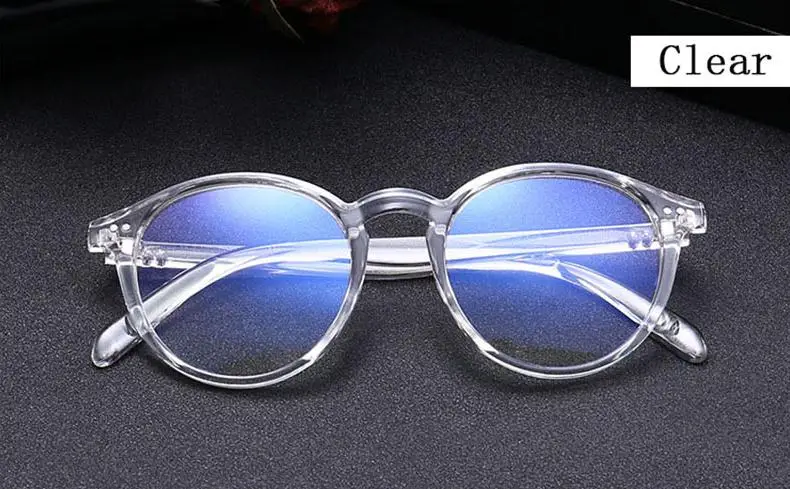 Модные солнцезащитные очки в стиле ретро с защитой от синего света очки при близорукости очки Для женщин близорукие очки Для мужчин с коротким очки для коррекции зрения-1-1,5-2-2,5-3-3,5-4 L3 - Цвет оправы: Прозрачный
