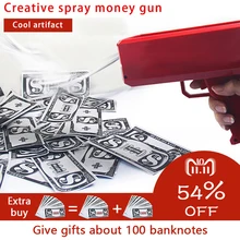 Make It Rain Money Gun Red Pink Toy Christmas Gift Party Toys Game 100PCS Cash Fashion