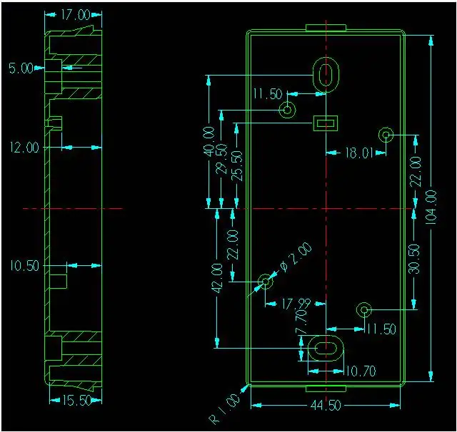 5 шт./партия закачиваемая Форма корпуса ABS пластиковый корпус коробка корпус 119*54*23 мм для системы контроля доступа