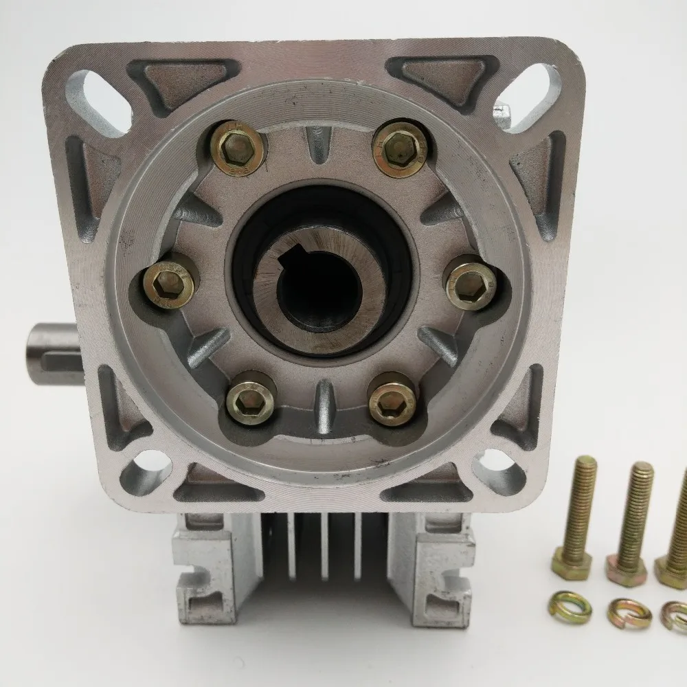 NMRV050-20 с коротким выходным фланцем соотношение 20:1 червячный редуктор 14 мм 19 мм Входной вал для NEMA42 Серводвигатель шаговый двигатель