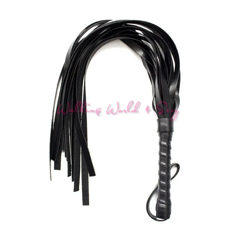 Lovely 45CM Leather Whip Fetish Restraint Bondage Lash Flogger Tails Sexy Toys For Couple Roleplay S M Adult Game Products (1)