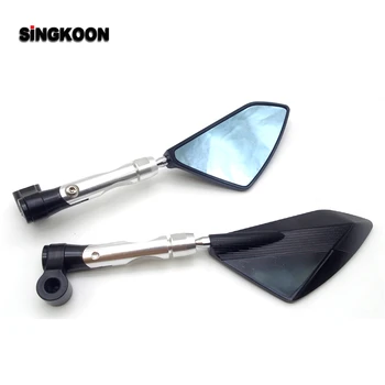 

8 10mm universal motorcycle Accessories mirrors cnc Rearview Side Mirror FOR bmw c650 sport yamaha raptor 700 cb400x dt 125