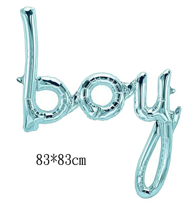 1pcs 84*32cm Baby Shower Pink Foil Balloon Its a Boy Girl Baby Shower Gender Reveal happy birthday Party Decor Supplies - Color: style 2