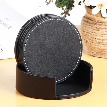 

Gift Box Sale Real 2019 Pu Round Tea Cup Mat Waterproof Insulation Pads European Saucer Coffee Giant Custom Logo Jewelry Boxes