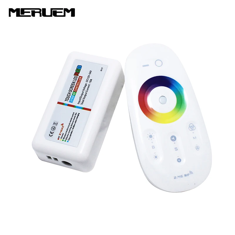 

2.4G LED RGB Controller Touch Remote Control DC12-24V For RGB Strip string lights down light NOT included battery