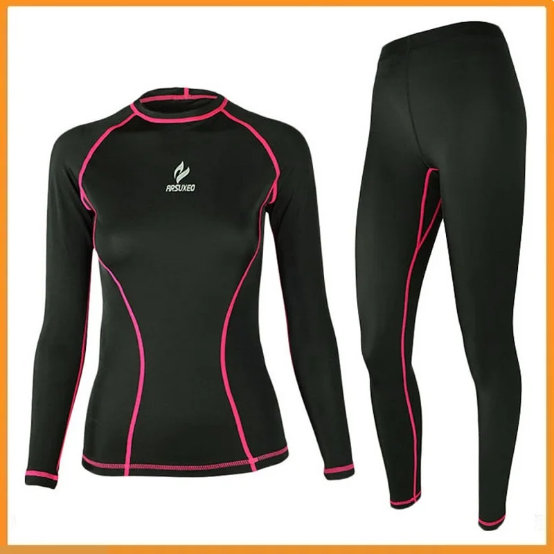 ARSUXEO Athletic Woman Ladies Compression Tight Base Layer Cycling