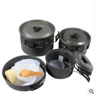 

Large Outdoor aluminum pot cookware camping outdoor picnic cookware 4-5 person Family Cookset