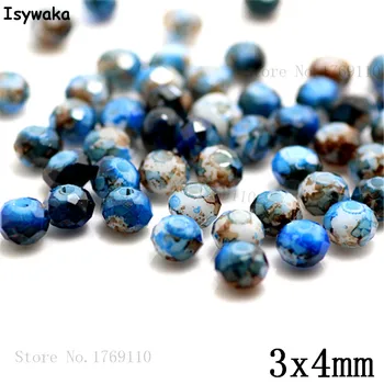 

Isywaka 3X4mm 30,000pcs Rondelle Austria faceted Crystal Glass Beads Loose Spacer Round Beads Jewelry Making NO.56