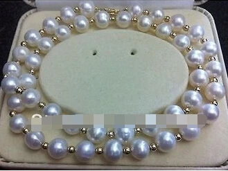 

wan noblest 9-10mm perfect white south sea pearl necklace 18 "