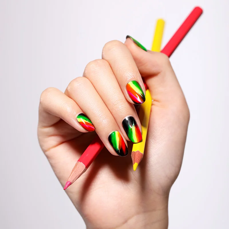 Nacido bonita serie de verano de 6ml de Gel de fluorescencia de neón remojo de esmalte de Gel UV barniz Semi permanente remojo de uñas arte de uñas de Gel