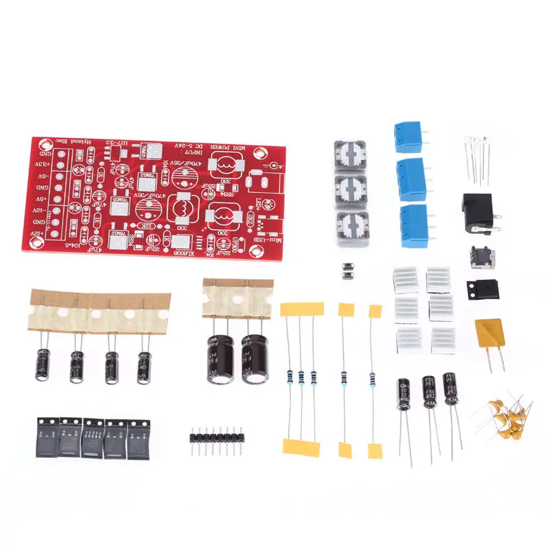 Diy Usb 5-24V Boost с одним поворотом двойной блок питания линейный регулятор источник питания с несколькими выходами комплект питания