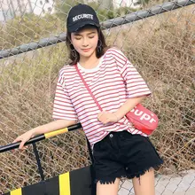Toyouth Women Batwing T-Shirts Short Sleeve Stripe Pattern O-shaped Neck Casual T-Shirt Women Tees Cotton Elegant Ladies T-Shirt stripe pattern patch t shirt