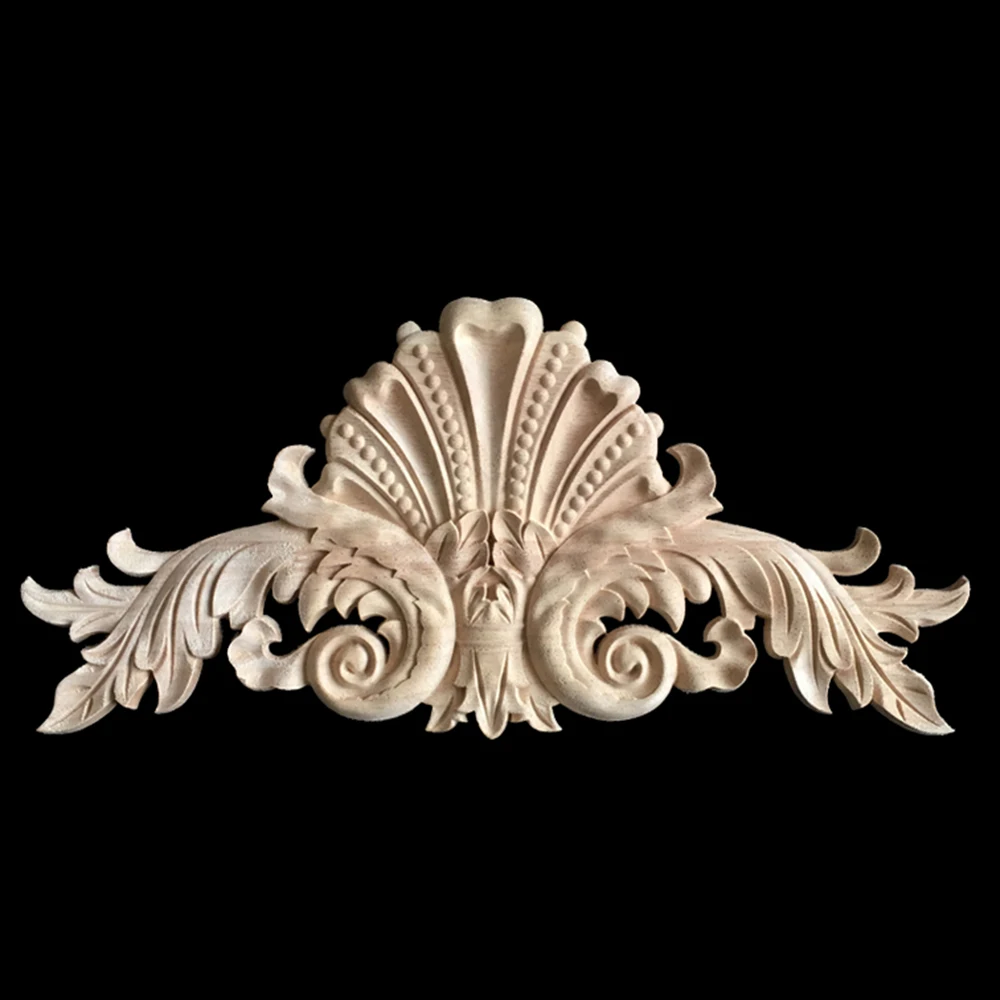 

5/10PCS Wood Carved Corner Woodcarving Decal Onlay Applique Sculptures Home Furniture Cabinet Decor 38X18CM Decorative Figurines