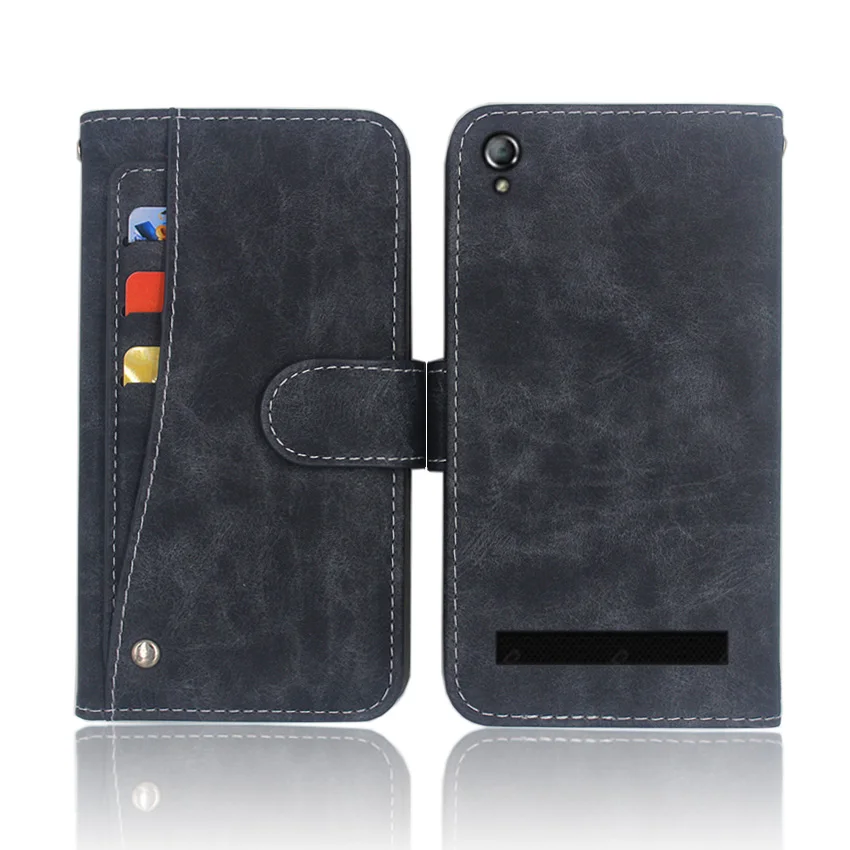 

Hot! dexp ixion M350 rock Case High quality flip leather phone bag cover case with Front slide card slot