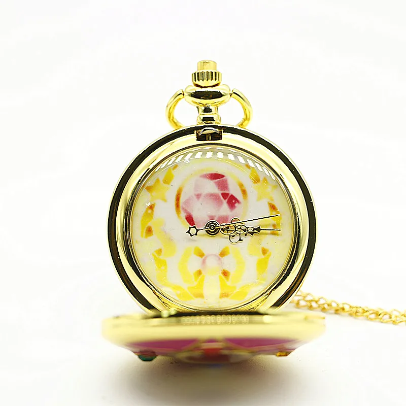 Fashion-Golden-Sailor-Moon-Necklace-Pendant-Quartz-Pocket-Watch-With-Pendant-Necklace-Girl-s-Children-Gift