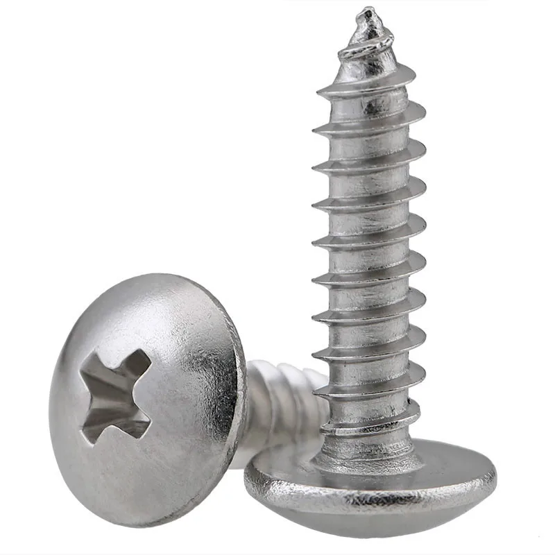 

5Pcs JISB1122T M3 M4 M5 304 Stainless Steel Flat Head Tapping Screws Large Self Tapping Umbrella Head Self Tapping
