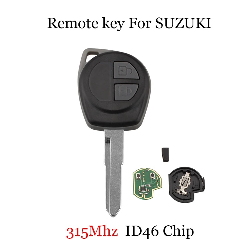 

3PCS*Remote Key for Suzuki TS004 SWIFT SX4 ALTO VITARA IGNIS JIMNY Splash 2005 2006 2007 2008 2009 2010 315Mhz+ID46 Chip
