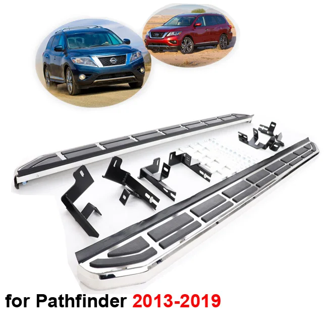 

Thicken running board side pedals side bar for Nissan Pathfinder 2013-2019, from ISO9001:2008 quality factory, load weight 400kg