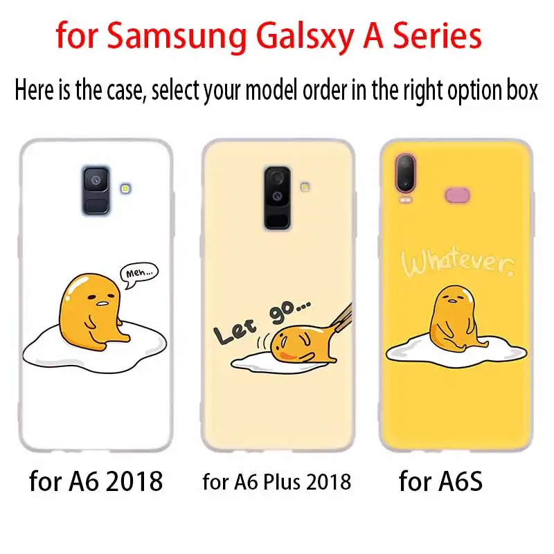 3D милый чехол Gudetama для Samsung Galaxy A8 A6 Plus A9 A5 A3 A7 2018 2017 2016 A50 A30 A40 A70 A10 A2 CORE Soft|Бамперы| |