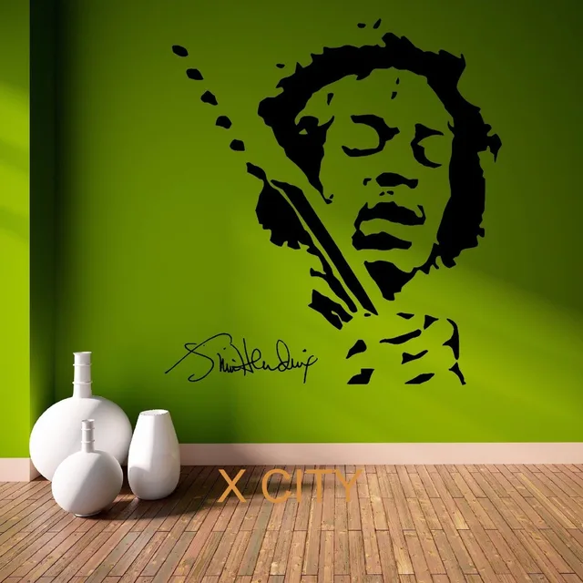 JIMMY HENDRIX Music POP Star Vinyl Wall Art Room Sticker Decal Door