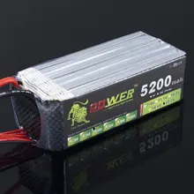 Register shipping !1pcs Lion Power Battery 6S 22.2v 5200mah 30C Battery for RC helicopter