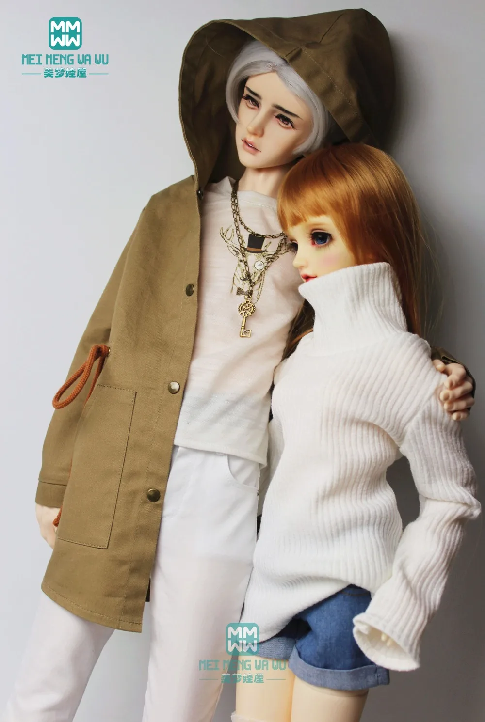 

BJD doll clothes Loose version turtleneck sweater fits 1/3 BJD doll girl boy and BJD uncle Dimensional compatible