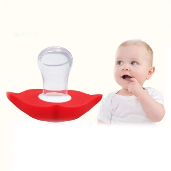 

Newborn Baby Lip Pacifier Teether Newborn Red Kiss Lips Pacifier Baby Mouth Dummy Silicone Infants Baby Nipples Dental Care