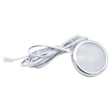 12 В 2 Вт светодиодный освещение для шкафа мебель полка светильник светодиодный шайба светильник ультратонкий кухонный круглый Счетчик полка светодиодный витрина лампы