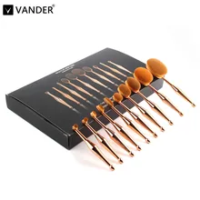 Professional 10Pc Set Metal Toothbrush Makeup Brushes Powder Foundation Brush Eyeshadow Cosmetics Pincel maquiagem w/ Retail Box