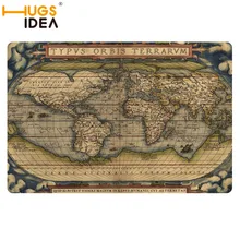 HUGSIDEA винтажный мир ковер с картой Коврик Нескользящие тонкие ковры ковер домашний Декор напольные коврики для детской комнаты детская спальня