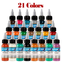 21 цвет/набор тату чернила набор краски наборы для татуировки 30 мл Профессиональная Красота для перманентного макияжа краски косметические товары