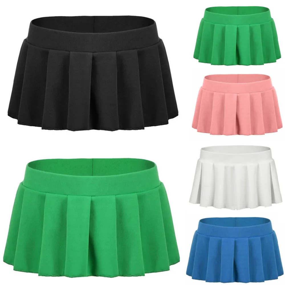 Avidlove, женские сексуальные мини юбки, повседневные, для школьниц, для сна, микро юбка, сексуальные летние короткие юбки, черные, белые, розовые, синие размера плюс