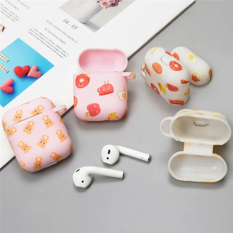 Чехол для Air Pods милый силиконовый чехол Bluetooth наушников аксессуары