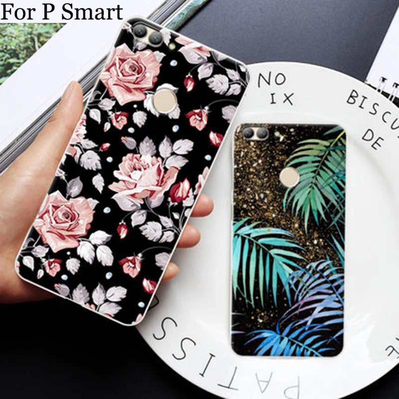 Чехлы для Huawei P Smart мягкий милый мультяшный чехол из ТПУ чехлы телефонов PSmart
