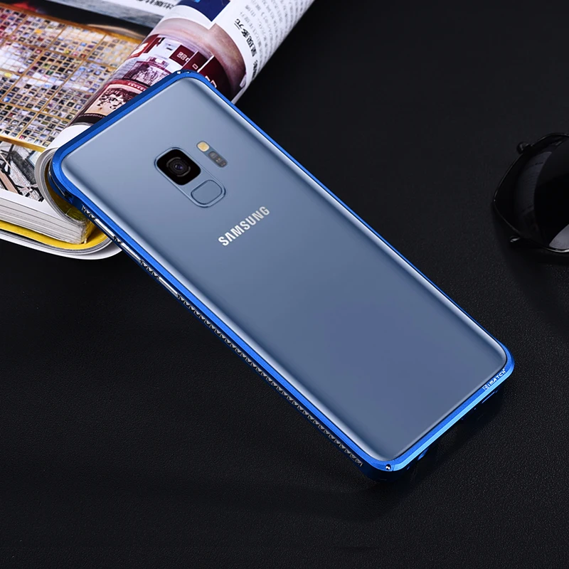 Бампер iMatch чехол для samsung Galaxy S9/S9 Plus роскошный Алмазный Алюминиевый металлический Невидимый чехол-подставка бампер S9 Plus